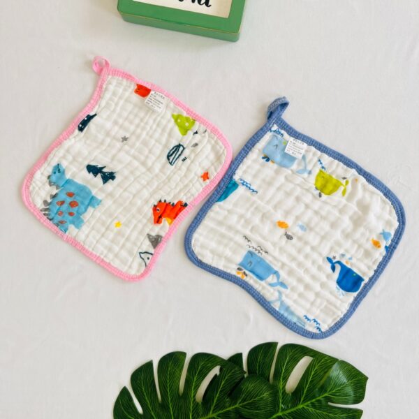 Wash Cloth-Dino and whale pack of 2