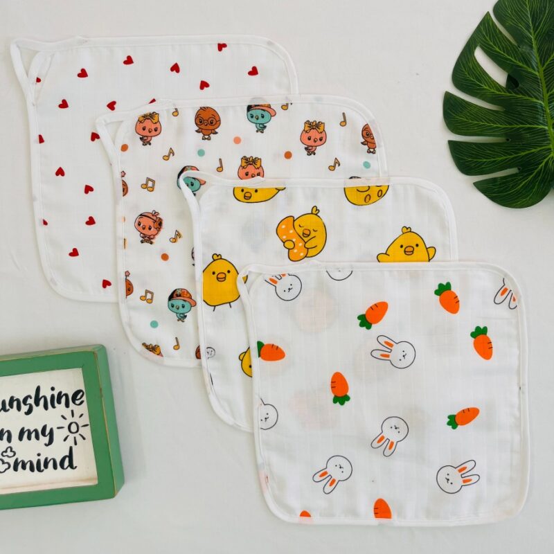 A Combo Pack of 4-Wash Cloth - Image 1