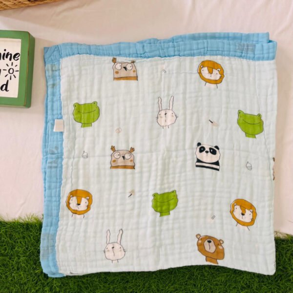 Cartoon- 6 Layer Muslin Blanket - 110*110 cm
