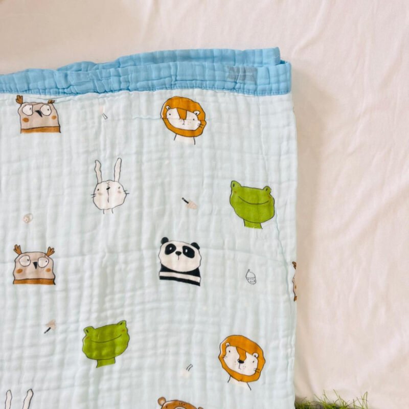 Cartoon- 6 Layer Muslin Blanket - 110*110 cm - Image 2
