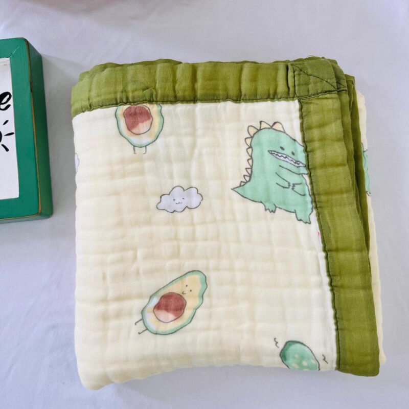 Dino - 6 Layer Muslin Blanket - 110*110 cm - Image 2