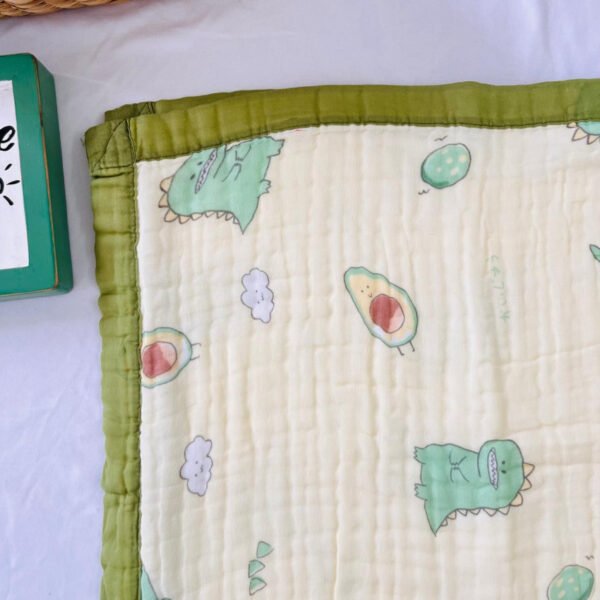 Dino - 6 Layer Muslin Blanket - 110*110 cm