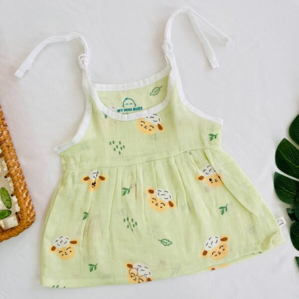 Green Birds-Knot Frock