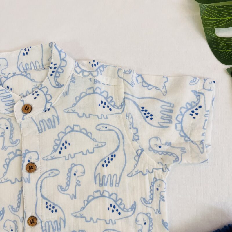 Blue Dino-Kids Shirt &Trouser - Image 2
