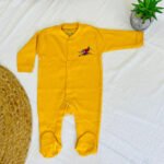 Yellow Chest Print -Sleep Suit