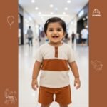 Soft crinkle muslin half sleeve top and shorts set for 6-12m to 2-3yr