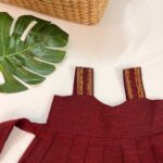 A Ethnic Pleated - Maroon - Image 2