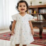 A Colorful Heart-cross over Frock (Headband-Free)