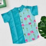 A Ethnic Shirt-Ocean Blossom Blue