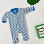 Blue Stripe - Sleep Suit