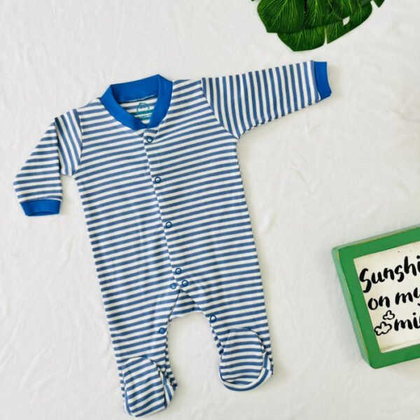 Blue Stripe - Sleep Suit