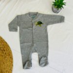 Grey Chest print - Sleep Suit