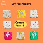 Combo Pack of (8) -Dry Feel Nappy’s Muslin