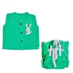 A Combo pack of 2-Jabla & Dry Feel Nappy-Aqua Green