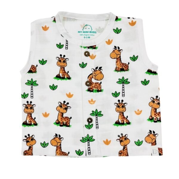 Muslin Jhabla (0-3m)-A Giraffee