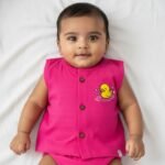 Muslin Jhabla (0-3m)-A Pink Duck