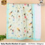 Star Teddy - 6 Layer Crinkle Muslin Baby Blanket - 110*110cm