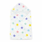 Star-Knitted cotton hooded towel | single layer