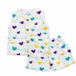 Sleeveless Jabla and Trouser set- Purple Heart