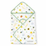 Reversible Hooded Towel - Green Fruit & Honey Bee