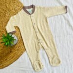 Brown Stripe - Sleep Suit (3-6)