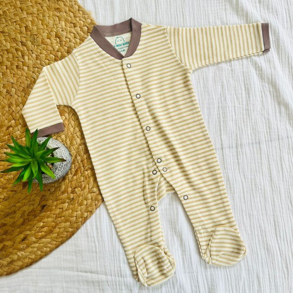 WhatsApp Image 2026-02-27 at 12.16.55 PM Brown Stripe - Sleep Suit (3-6) - Image 1